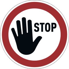 Advarselsmærkat "STOP"