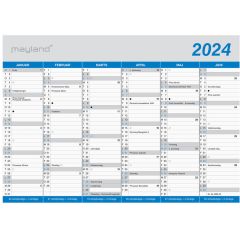 Mayland A5 kontorkalender klassisk 2024