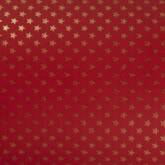 Gavepapir Gold stars red