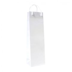 Flaskepose Lux hvid blank