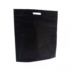Non-woven taske med udstansede håndtag sort