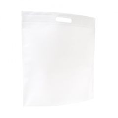 Non-woven taske med udstansede håndtag hvid