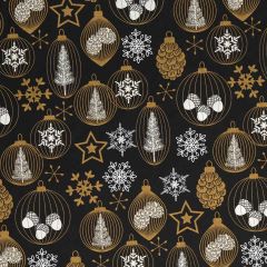 Gavepapir Ornaments Black/Gold