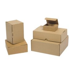 Brune udstansede selvlåsende kasser