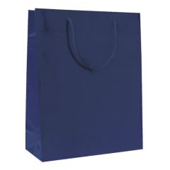 Papirbærepose Lux blank blå