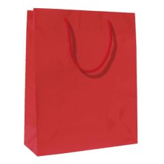 Papirbærepose Lux blank rød