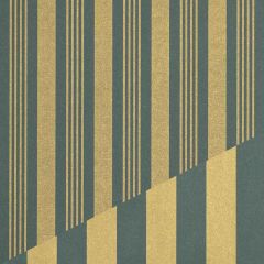 Gavepapir French Stripes Green/Gold