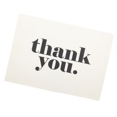 Takkekort Venice black "Thank you"