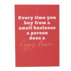 Takke kort "Happy dance!" French Rouge
