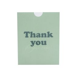 Kvitteringslomme "Thank you!" Fair green