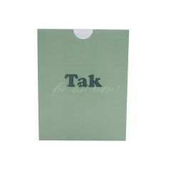 Kvitteringslomme "Tak for din ordre!" Fair green