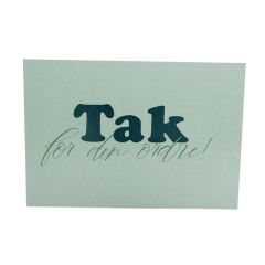 Takkekort "Tak for din ordre!" Fair green