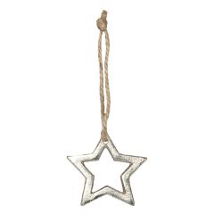 Dekorations Stjerne Silver