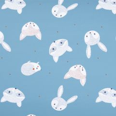 Gavepapir Foxes and rabbits blue