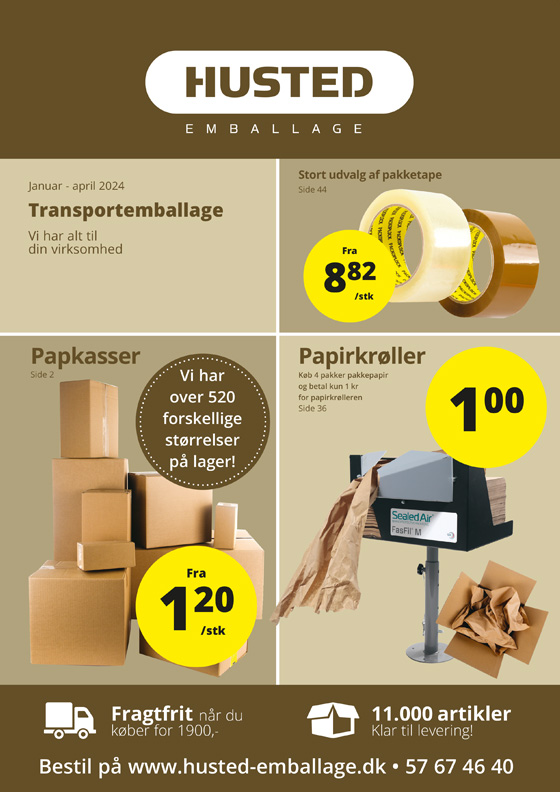 Husted emballage Transport katalog